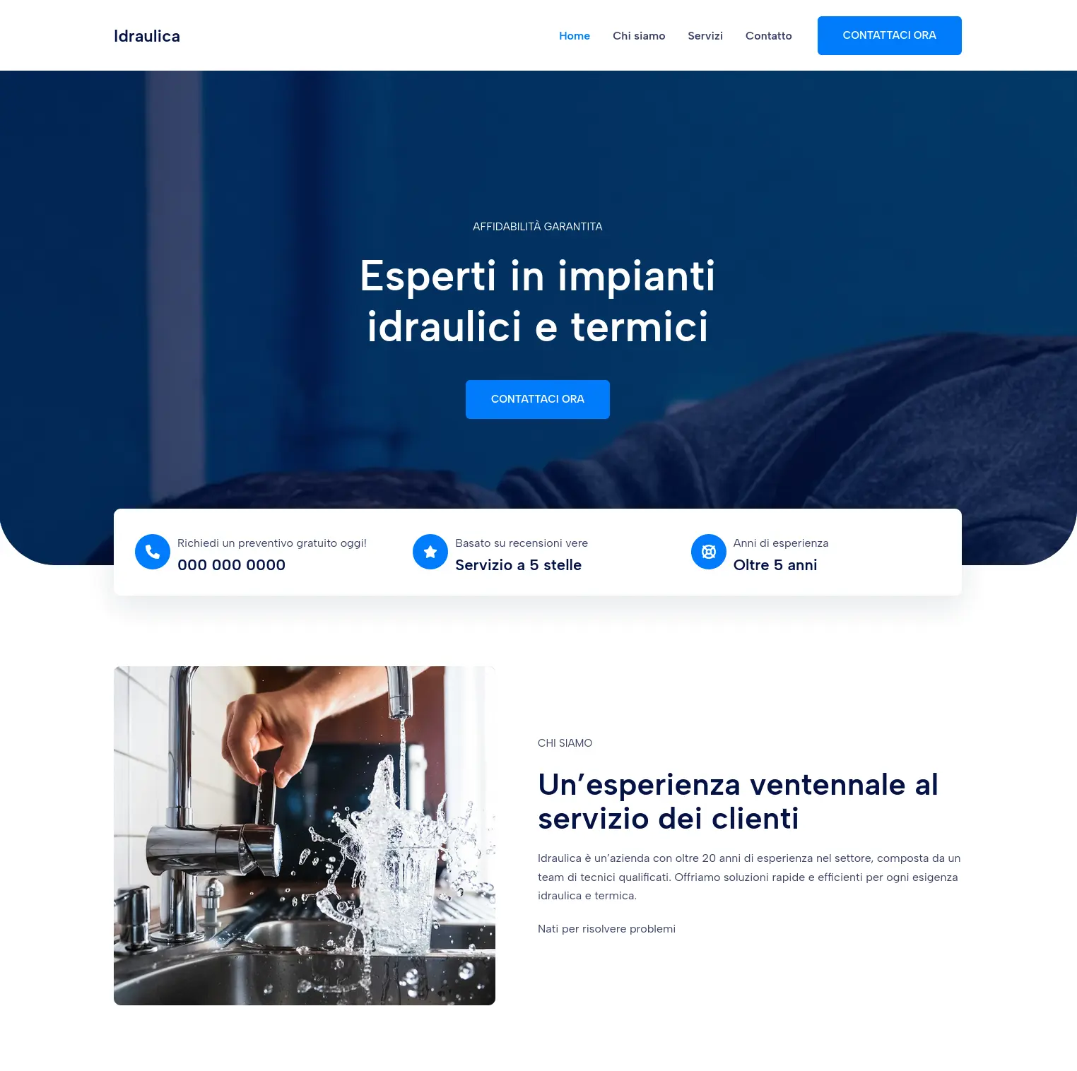 Siti Web per Aziende idraulico