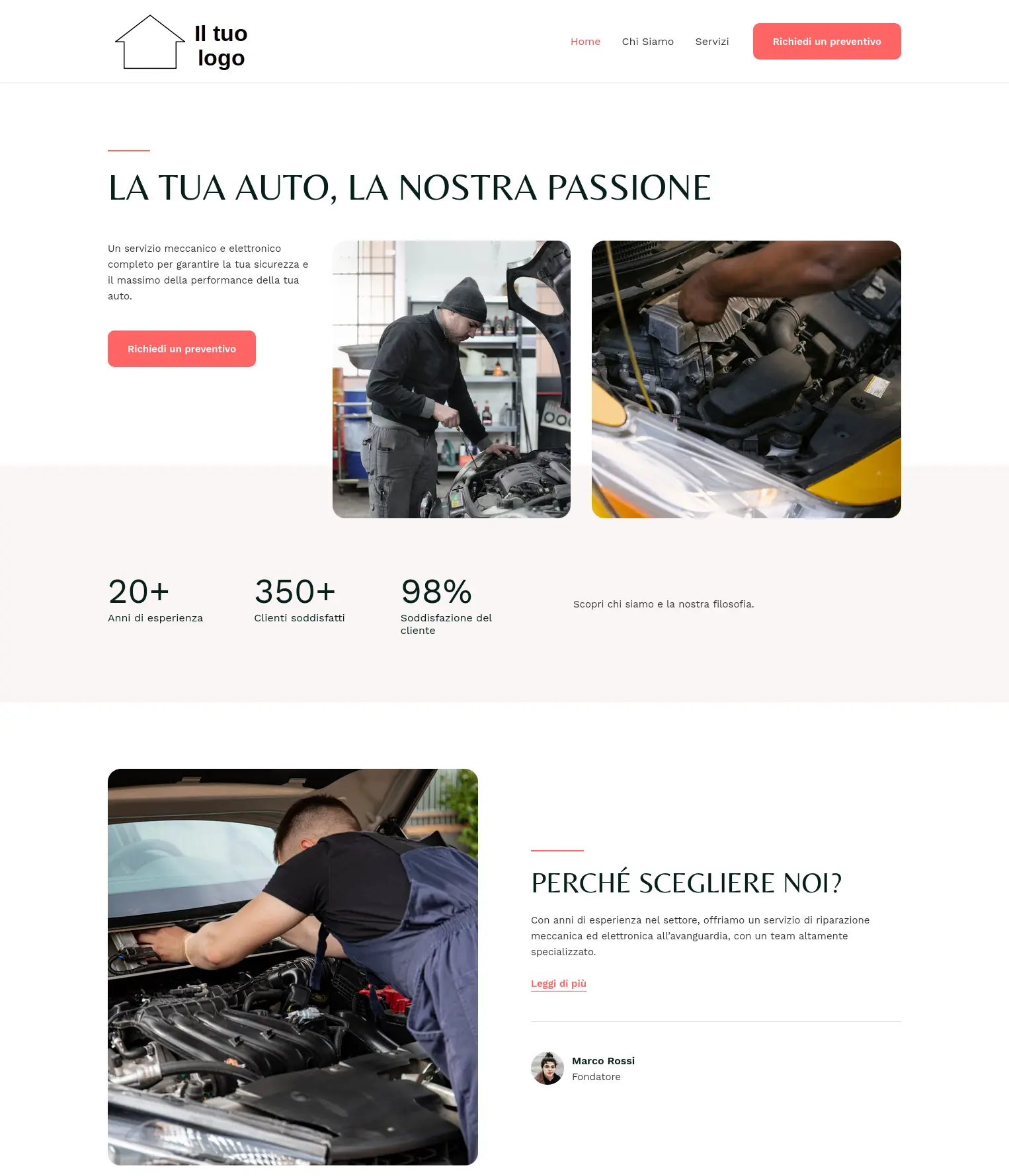 Siti Web per Aziende meccanico