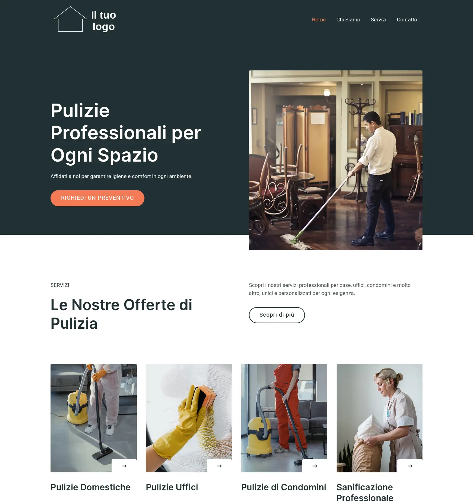 Siti Web per Aziende pulizie
